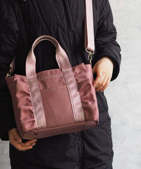 2WAY フリルトートバッグ 12-1116